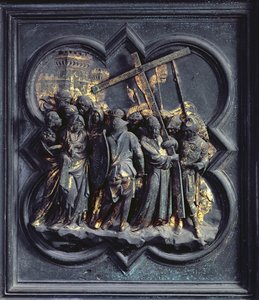 De Hemelvaart van Christus naar Calvarie, zeventiende paneel van de Noorddeuren van de Baptisterium van San Giovanni